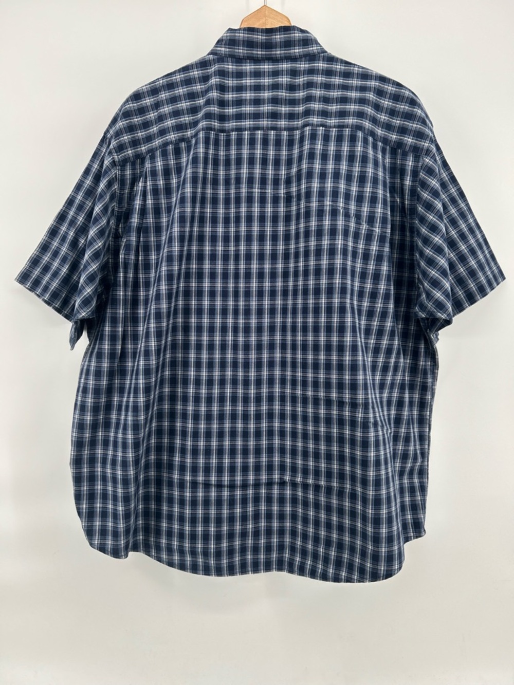 Wrangler Timber Creek Shirt Mens 2XL Blue Plaid Short Sleeve Button Up Work - Picture 5 of 7